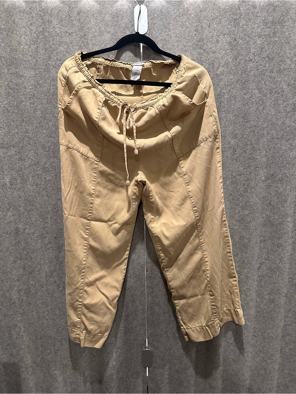Joie Women’s M Beige Lyocell Pull-On Jogger Pants Drawstring Utility Casual